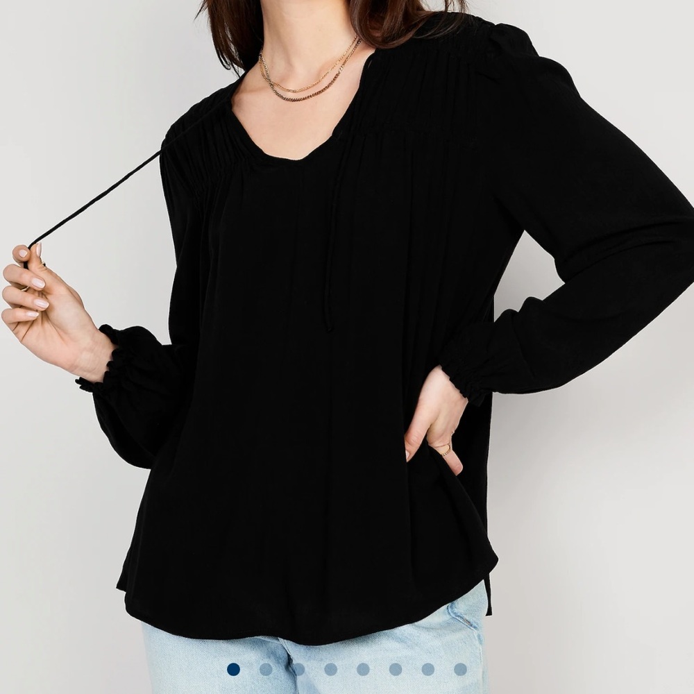 Black flowy blouse